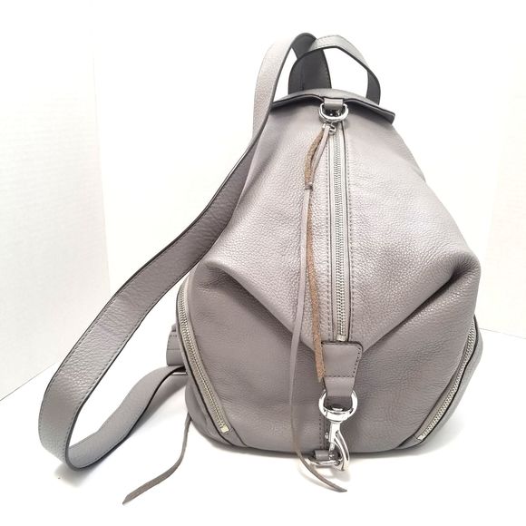 Rebecca Minkoff Handbags - Rebecca Minkoff Julian Backpack Gray Leather